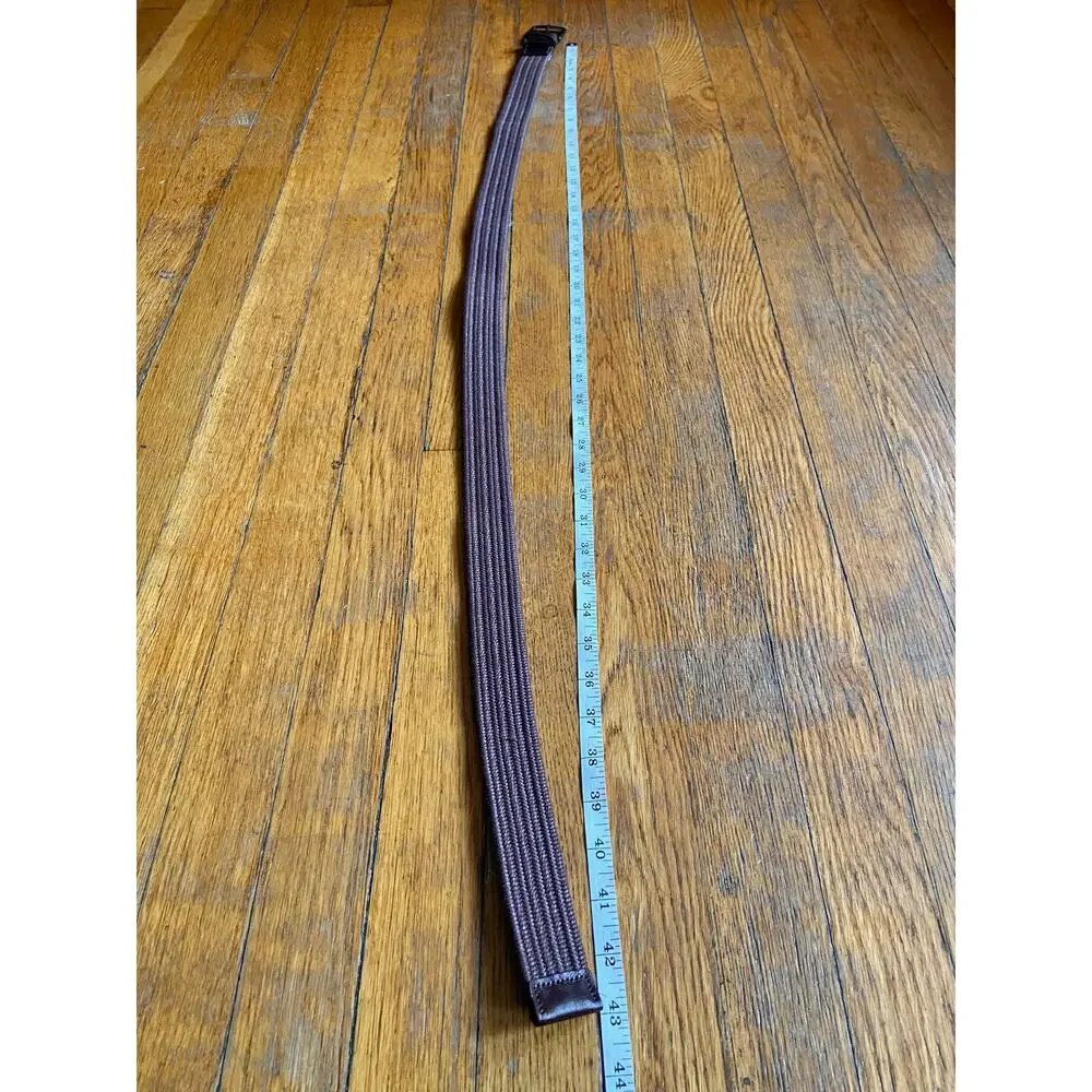 COLUMBIA Brown Stretch Woven Belt w/Leather Trim Mens sz L (38-40)
